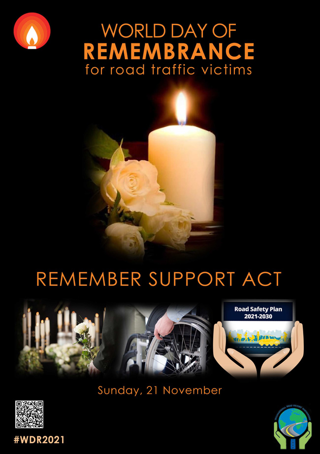 World Day of Remembrance for road traffic victims - Sunday, 21 November 2021